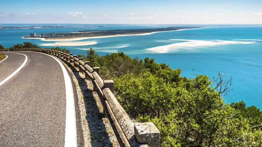 beautiful landscape view of the national park arrabida in setuba