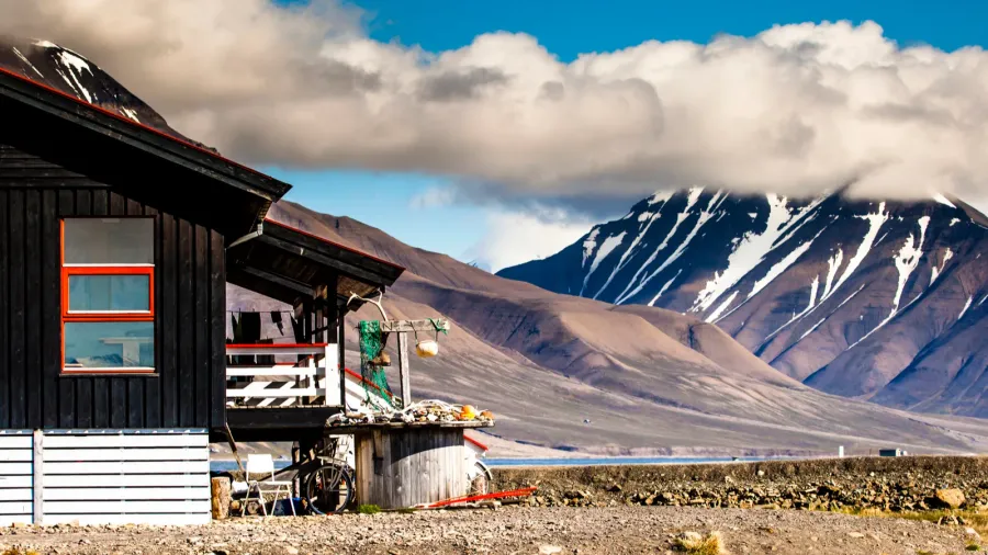 beautiful scenic view of spitsbergen svalbard island norway