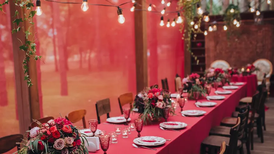 beautiful wedding interior for banquet