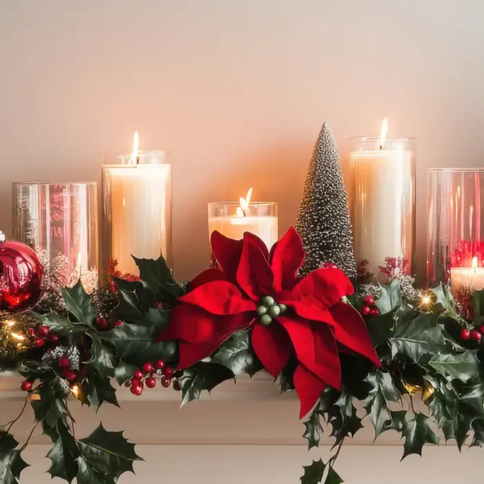 Blending Faux and Real Greens for Festive Magic