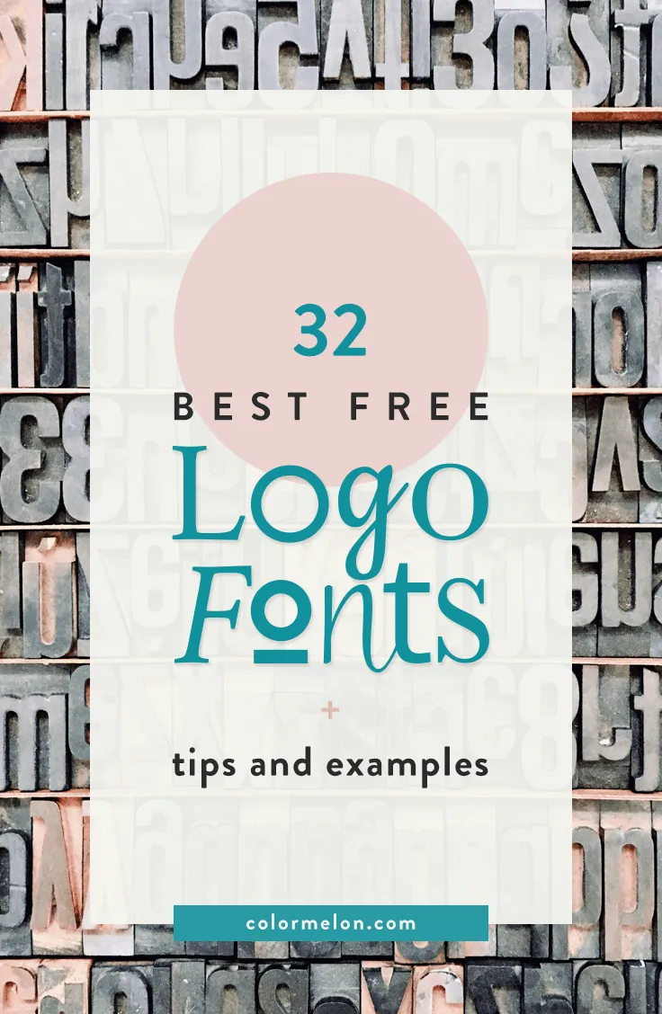 32 best free logo fonts with tips and examples - Pinterest pin.