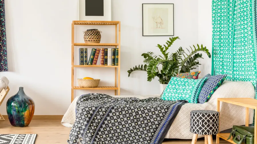 blue and turquoise flat