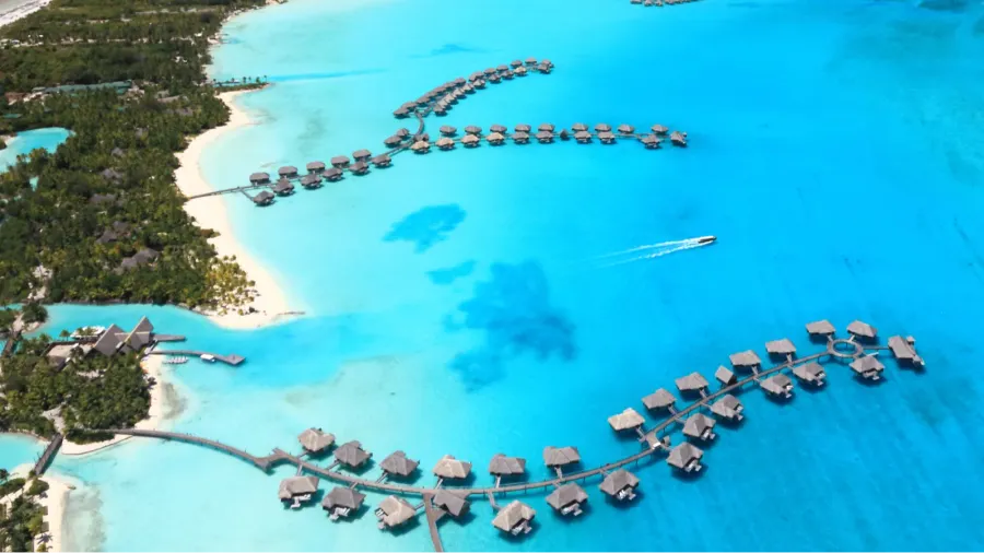 bora bora from above