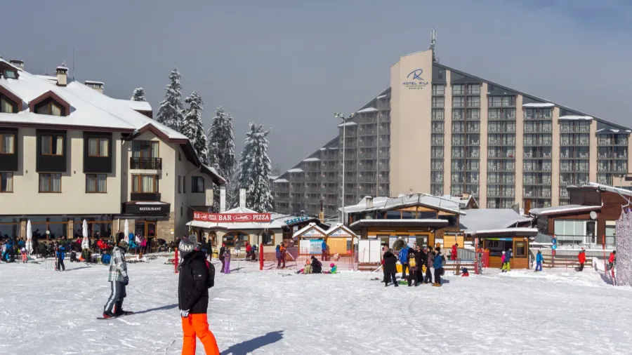 borovets bulgaria  january 14 2022 winter view of ski