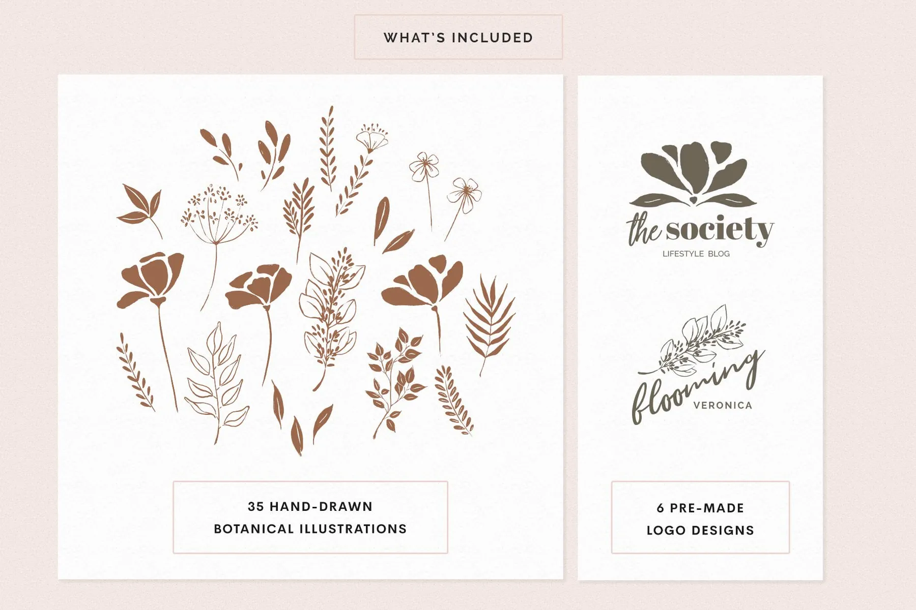 All elements that are included in the organic Botanicals bundle.