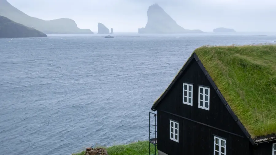 bour village grassroofed house srvgsfjrur