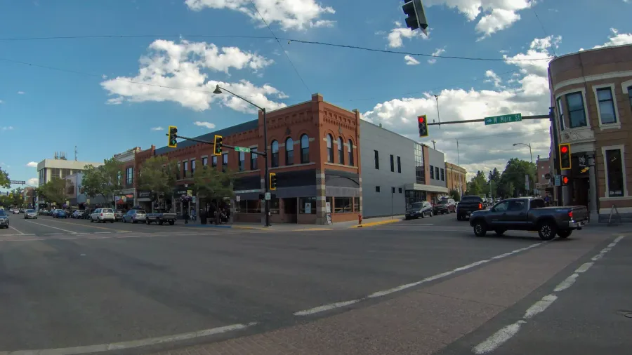 bozeman montana downtown on sunny day