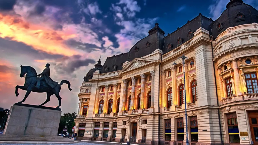 bucharest at sunset
