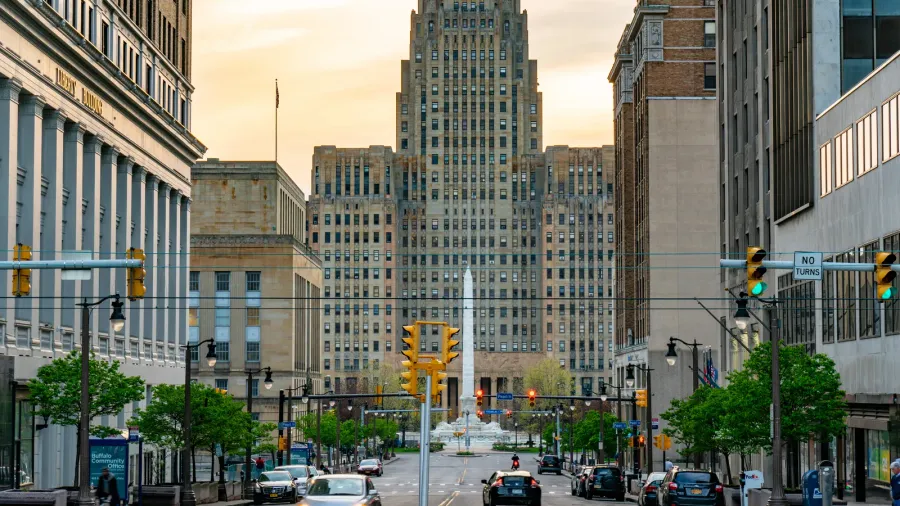 buffalo ny  may 15 2018 looking down court street