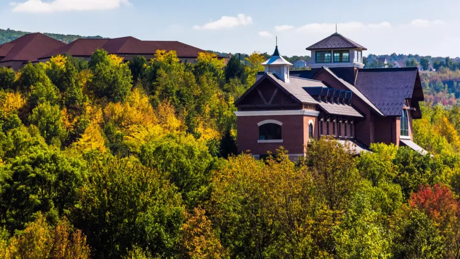 buildings on a hill near scranton pennsylvania