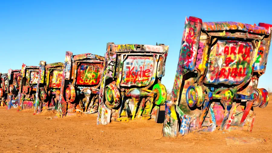 cadillac ranch amarillio texas usa