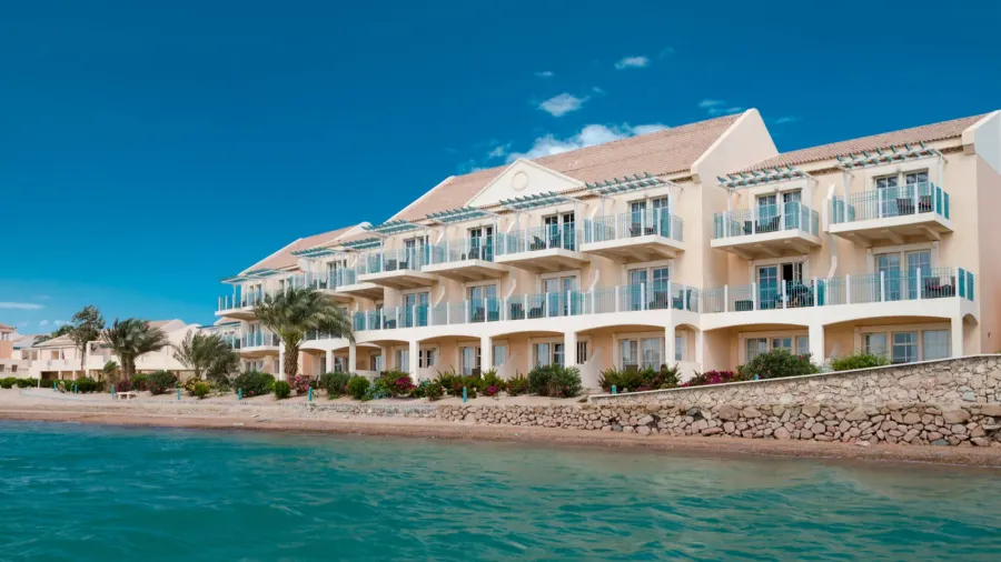 canals buildings and resort equipment at el gouna resort egypt