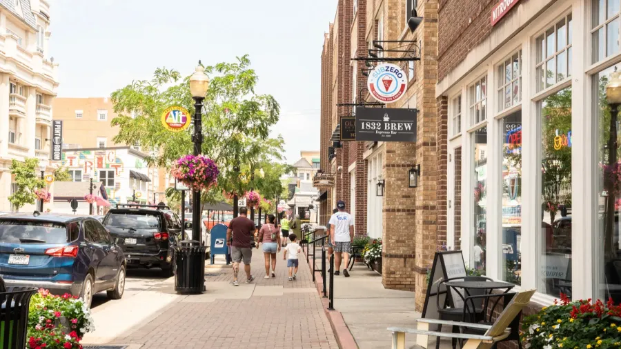 carmel indiana  july 25 2024 street scene from