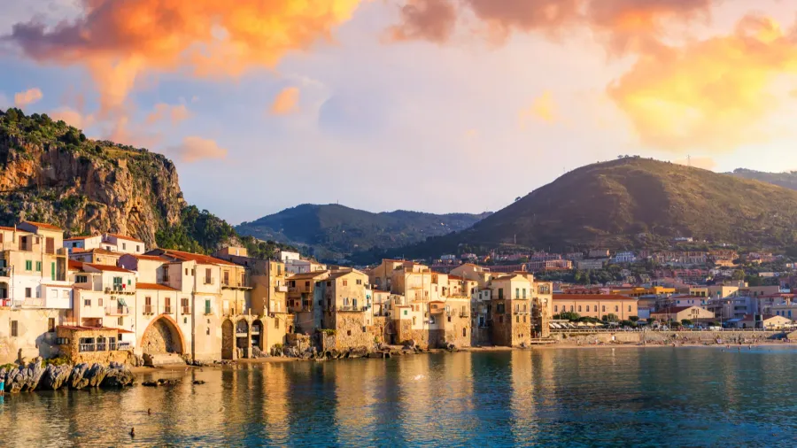 cefalu medieval city of sicily island province of palermo italy