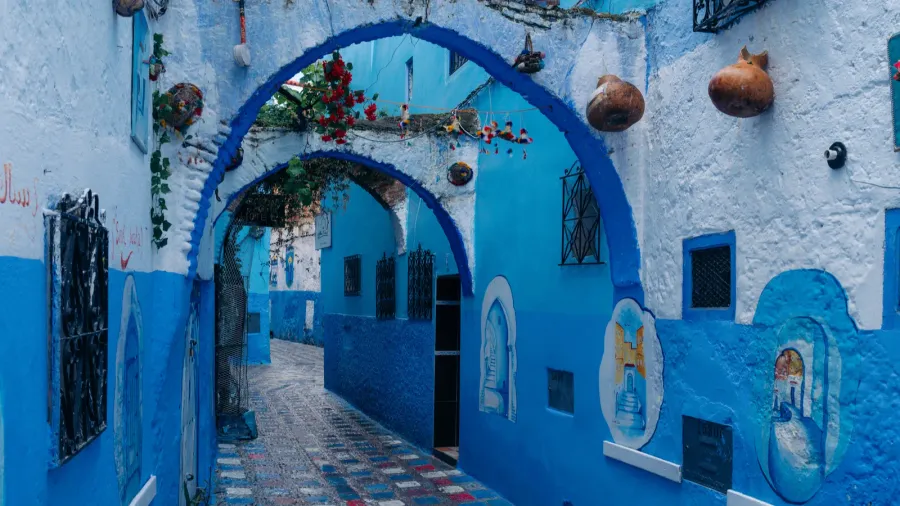 chefchaouen morocco the blue city nestled in the rif mountains