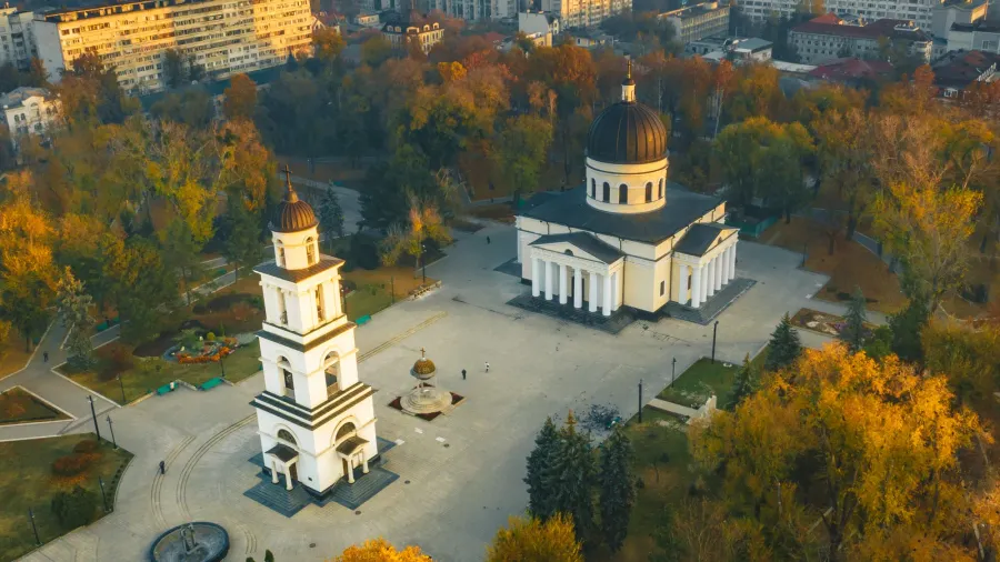 chisinau the capital city of the republic of moldova aerial
