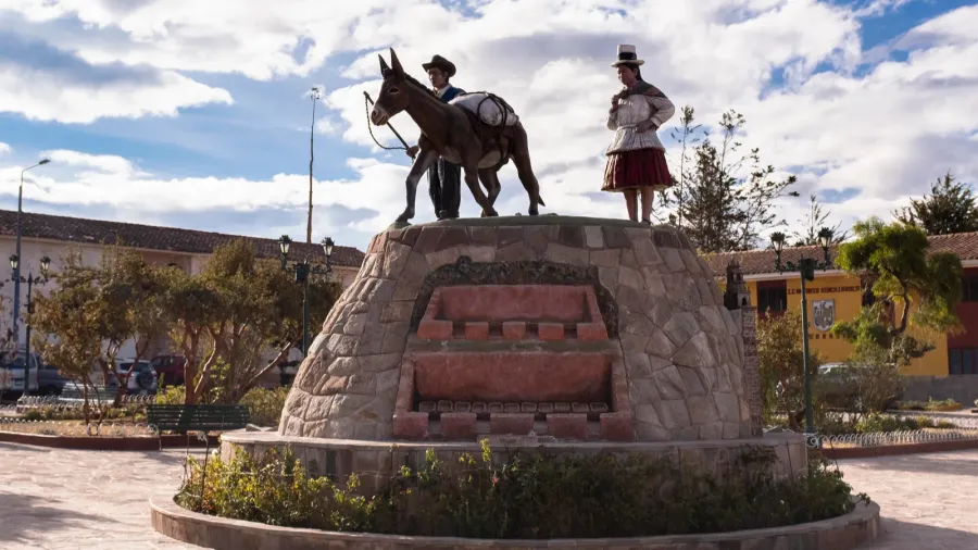 city of maras in cusco peru maras main square in