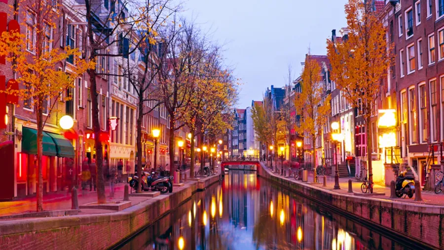 city scenic from amsterdam in the netherlands