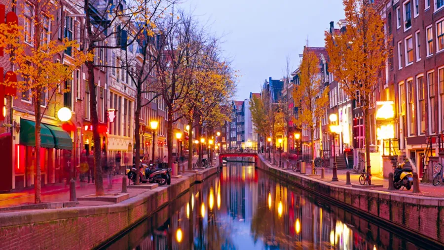 city scenic from amsterdam in the netherlands
