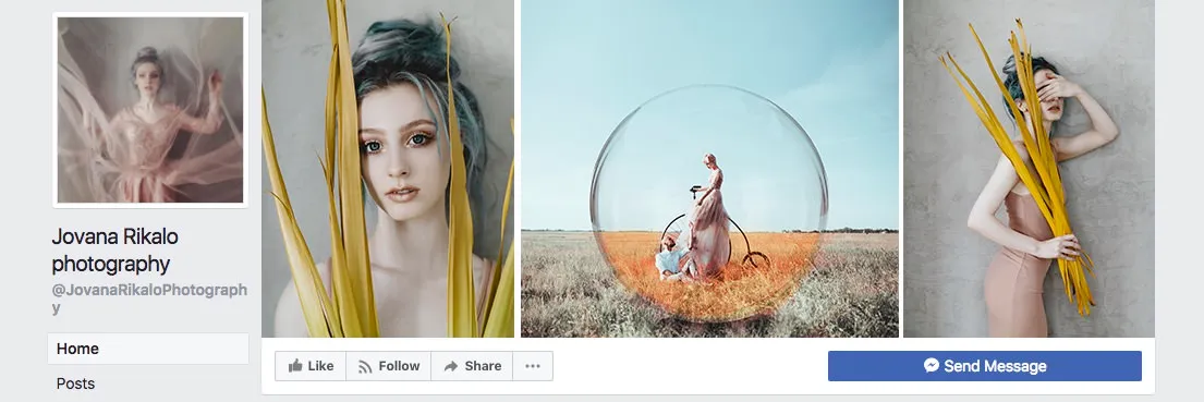 Facebook page cover inspiration - collage with three images