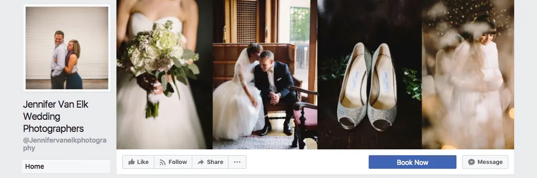 Facebook page cover inspiration - collage in 4 columns