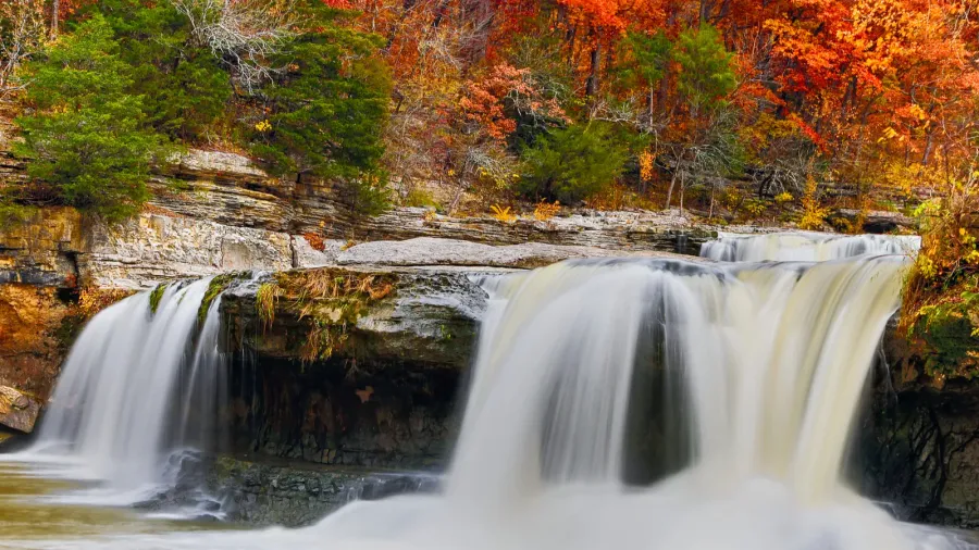 colorful cataract falls