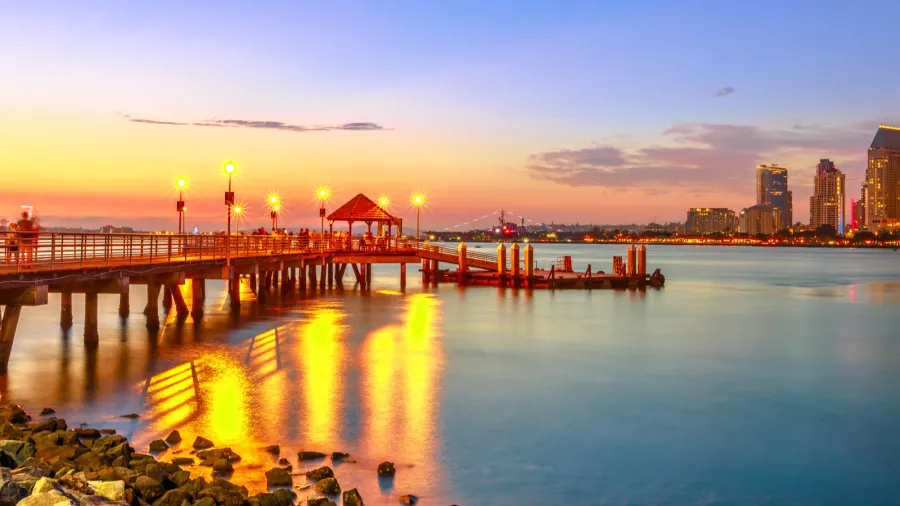 coronado ferry landing twilight