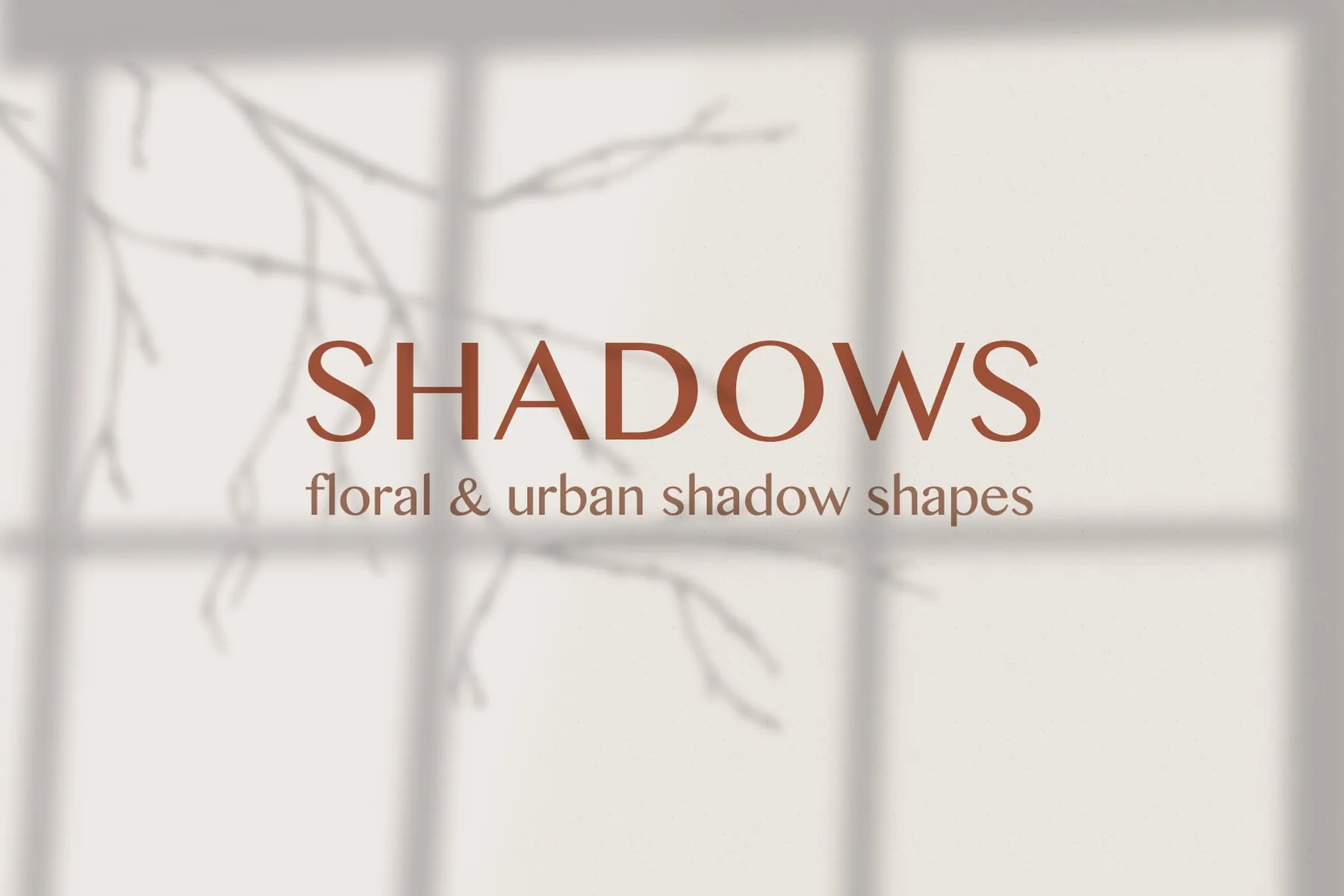 Floral and urban shadow shapes for graphic design.