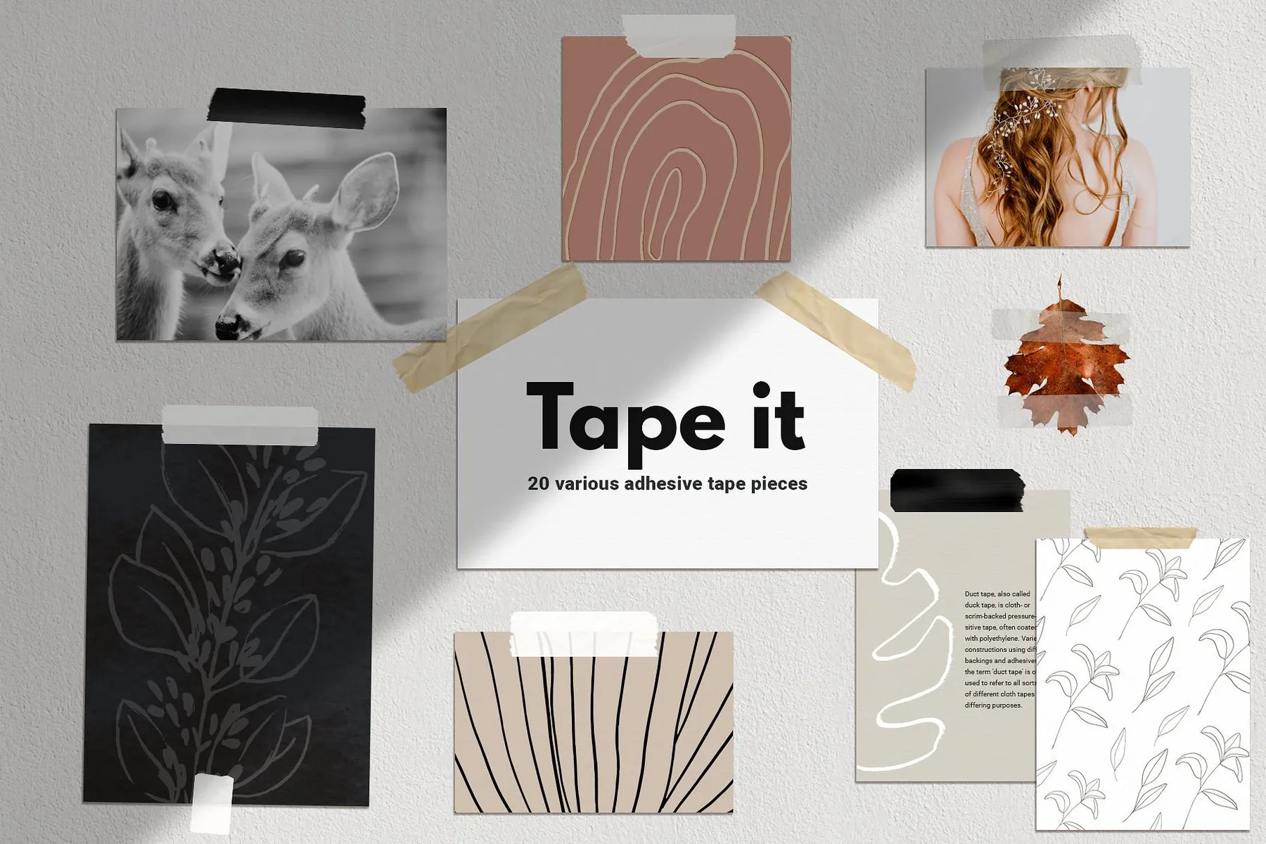 Digital adhesive tape graphics.
