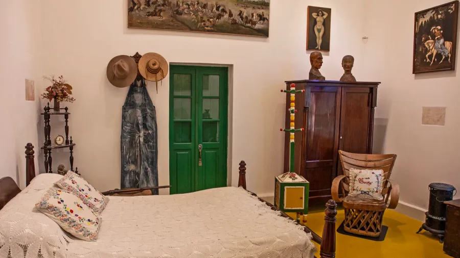Bedroom in the Blue House (La Casa Azul), historic house and art museum dedicated to the life and work of Mexican artist Frida Kahlo.