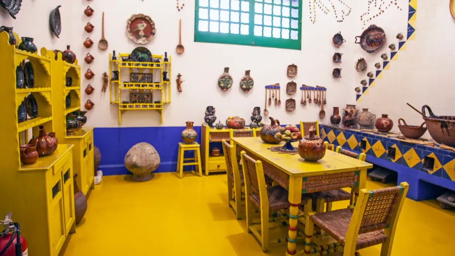 coyoacan mexico  march 24 2022 kitchen in the blue