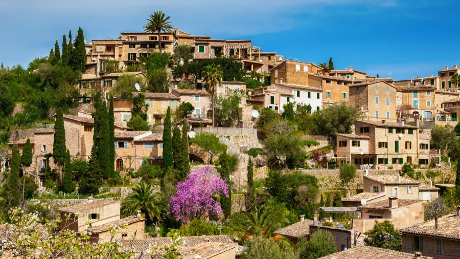 cozy village deia on the hill