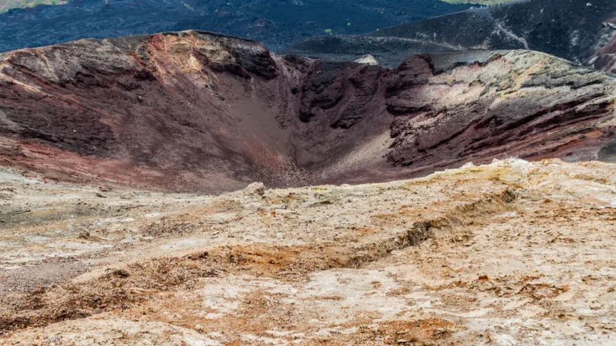 crater of cerro negro volcano nicaragua