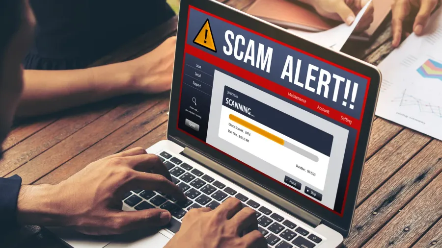 cyber security software show alert of cyber attack for protection