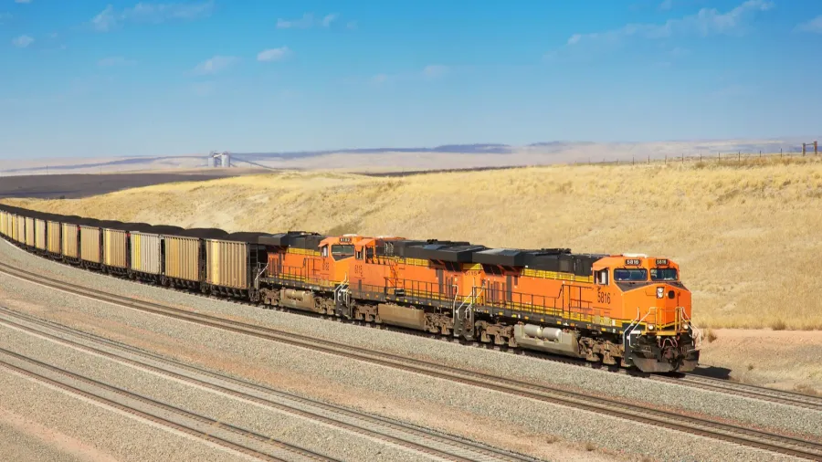 diesel trains are transporting coal