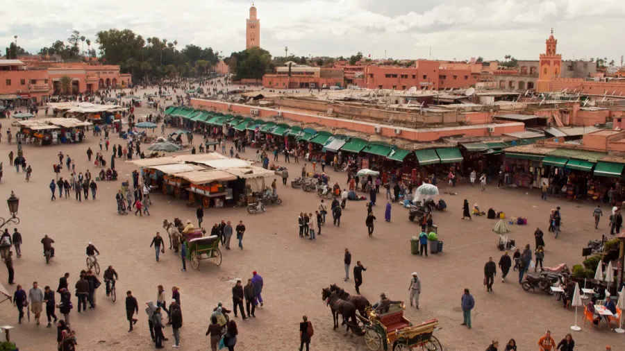 djemma el fna square in marrakech morocco