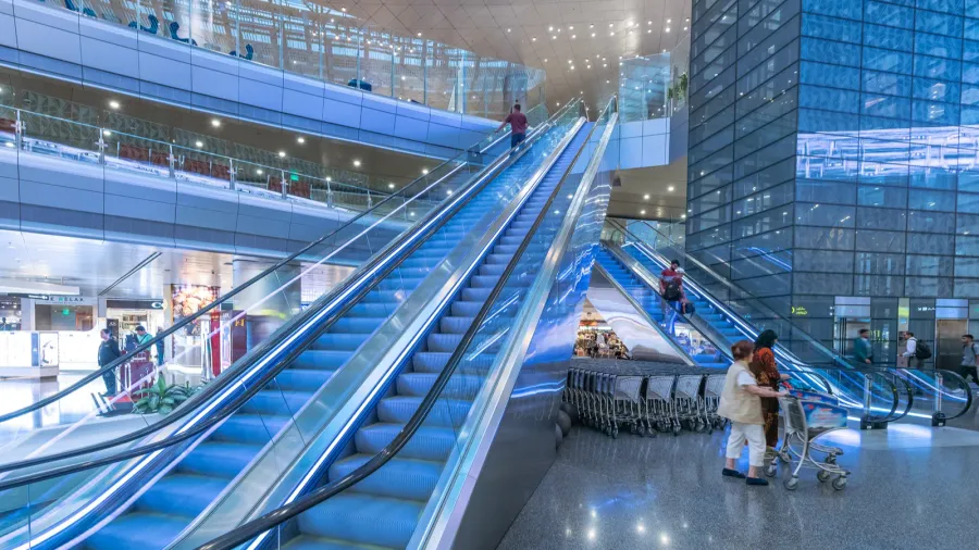 doha qatar  august 16 2018 interior of hamad international