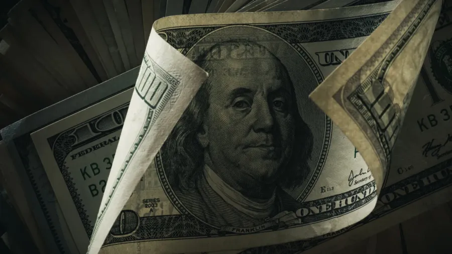 dollar banknotes background