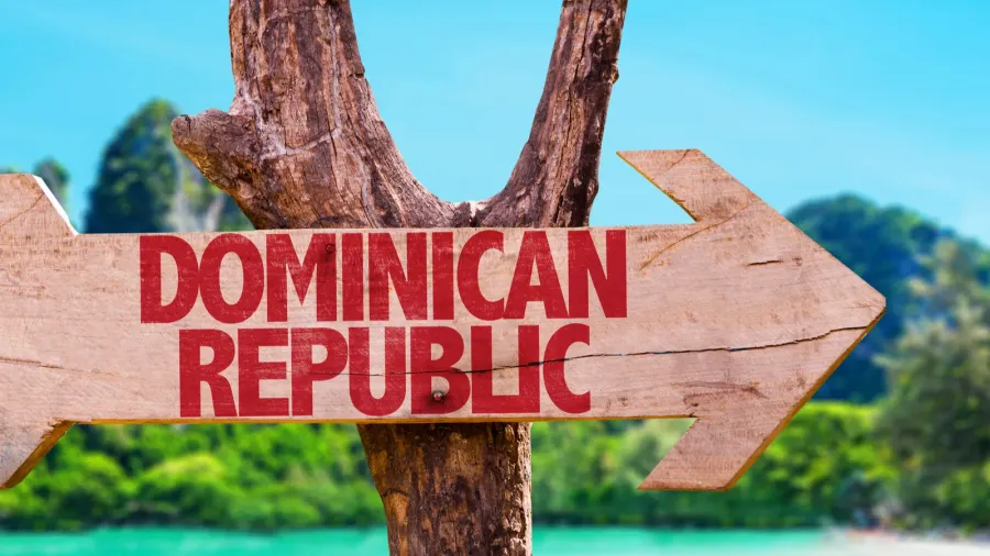 dominican republic wooden sign