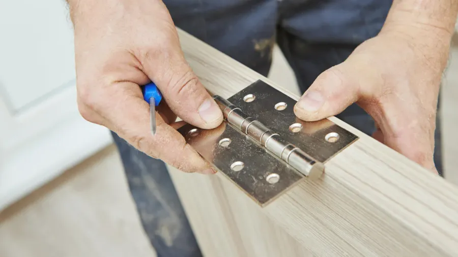 door hinge installation