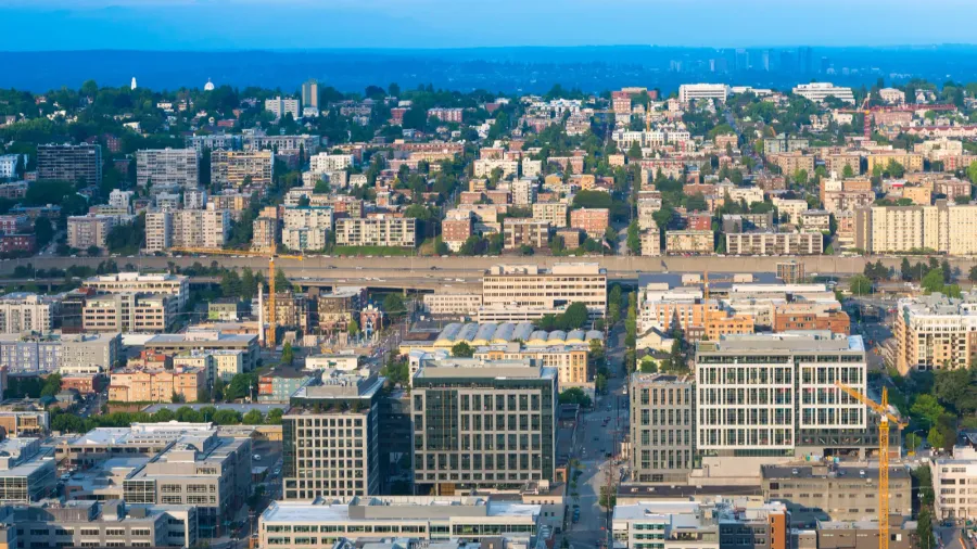 downtown and capitol hill district seattle washington state usa