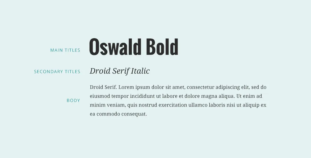 Oswald font combinations