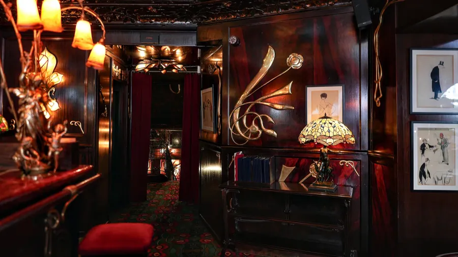 editorial image of the art nouveau style interior at maxims