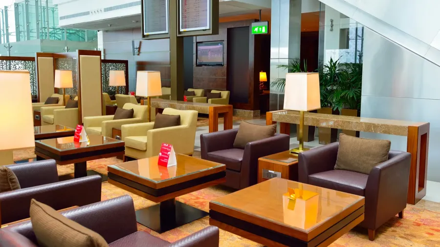 emirates business class lounge interior
