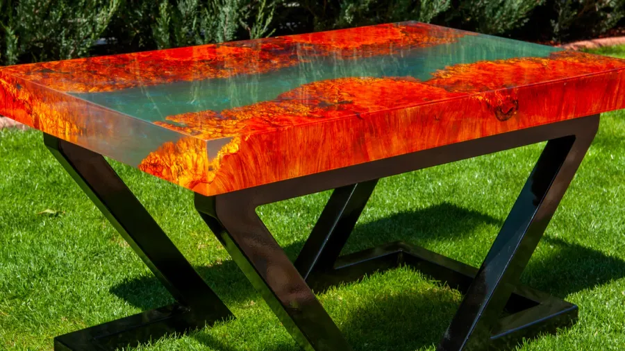 epoxy resin handmade wooden table