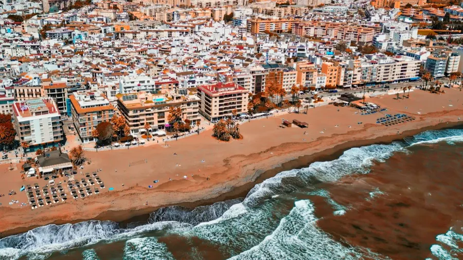 estepona andalusia beautiful aerial view of cityscape along the coast