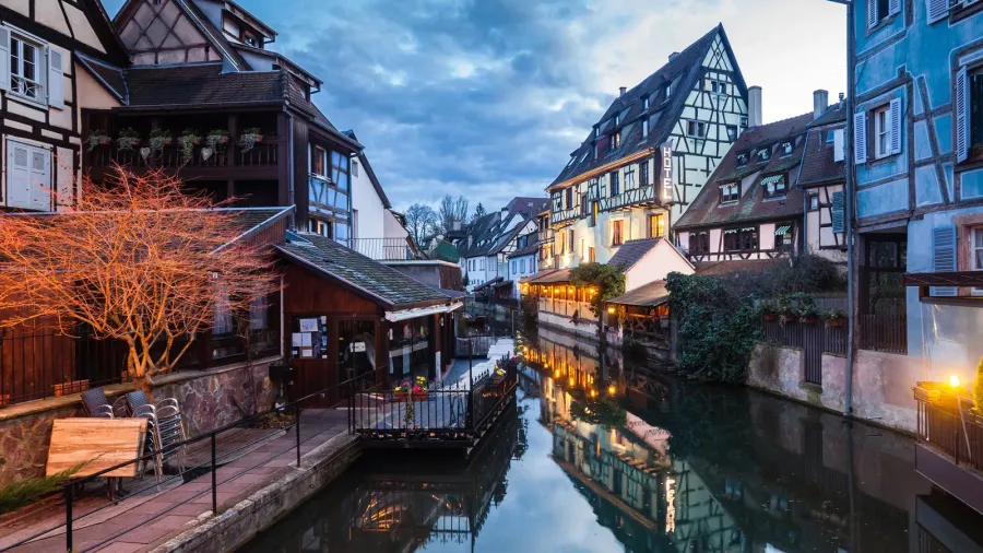 evening townscape of colmar