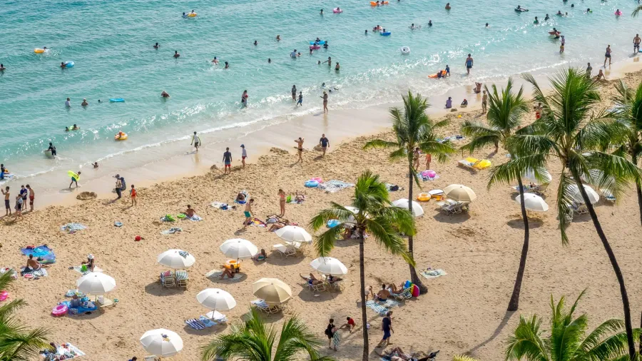 famous waikiki beach