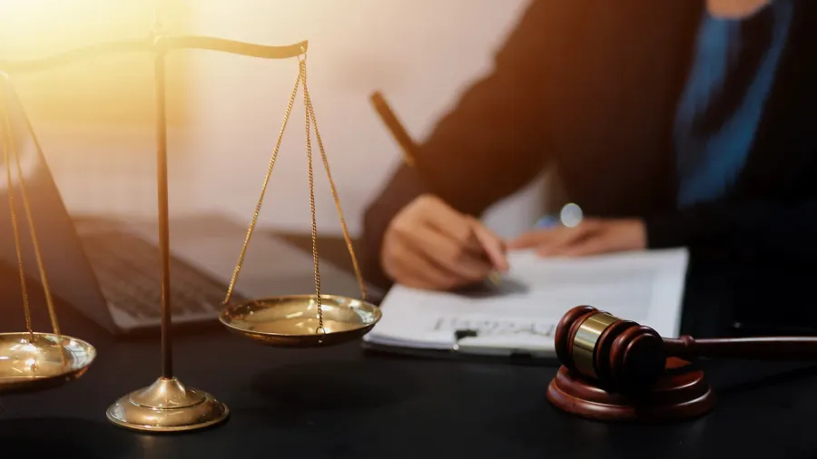 female business woman lawyers working at the law firms judge