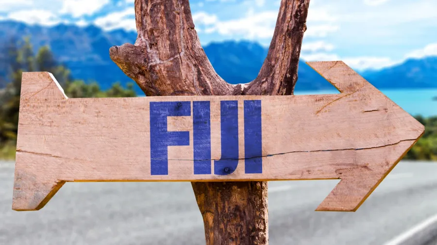 fiji wooden sign